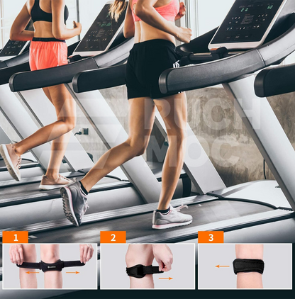 2er-Pack Kniebandagen für Damen und Herren, Patella-Kniestützgurt