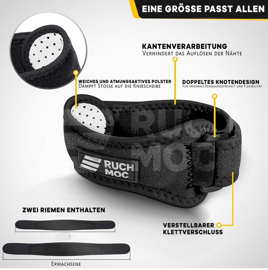 2er-Pack Kniebandagen für Damen und Herren, Patella-Kniestützgurt