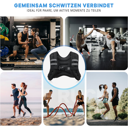 Gewichtsweste mit Reflektorstreifen fürs Training (6 Pfund)